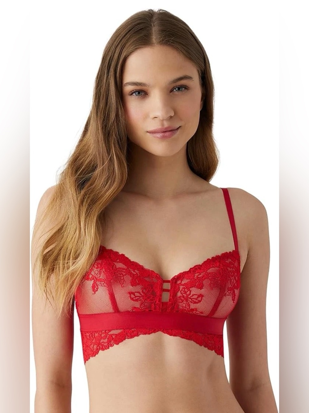 B.tempt’d Women’s Opening Act Bralette, Haute Red, X-Large AMX